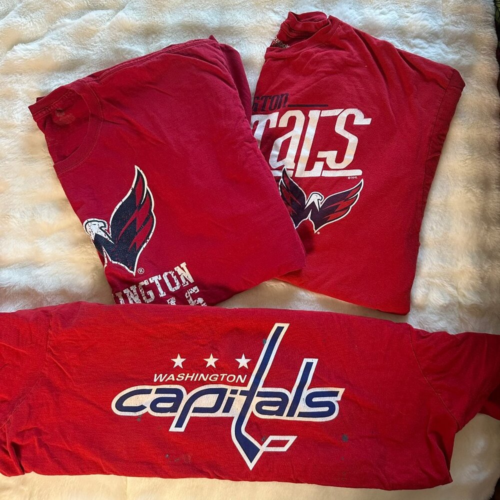 Three Vintage NHL Washington Capitals T-Shirts 2XL